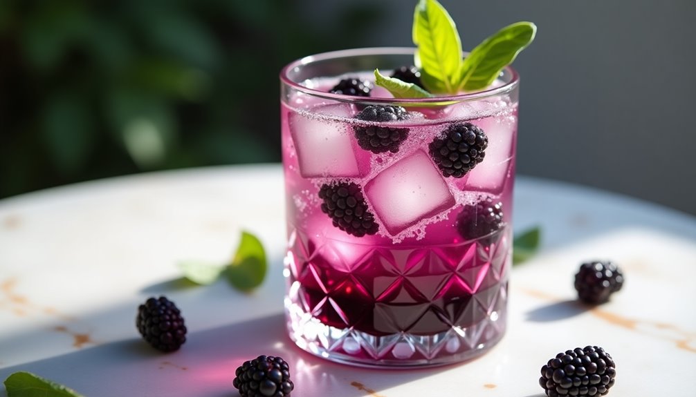 fruity herbal refreshing cocktail