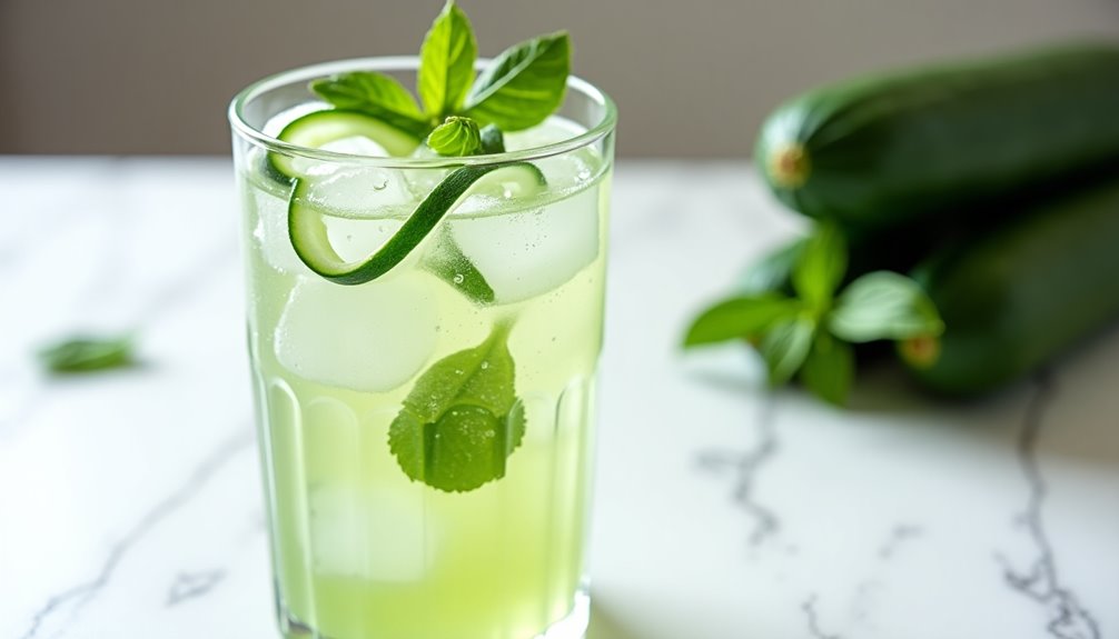refreshing cucumber basil beverage delight