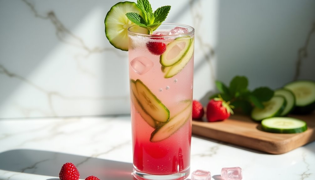 refreshing cucumber infused berry delight