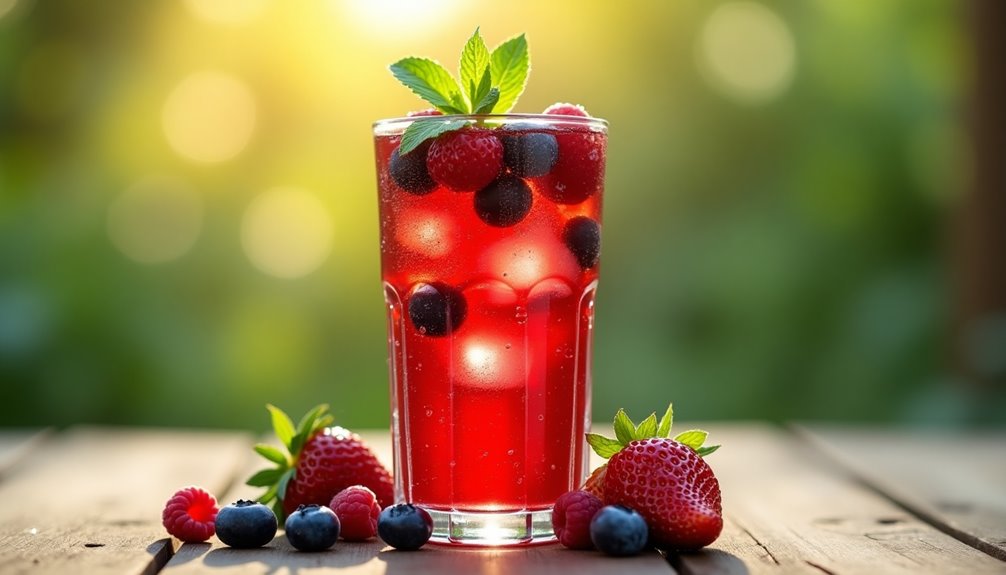 refreshing summertime berry infused iced tea