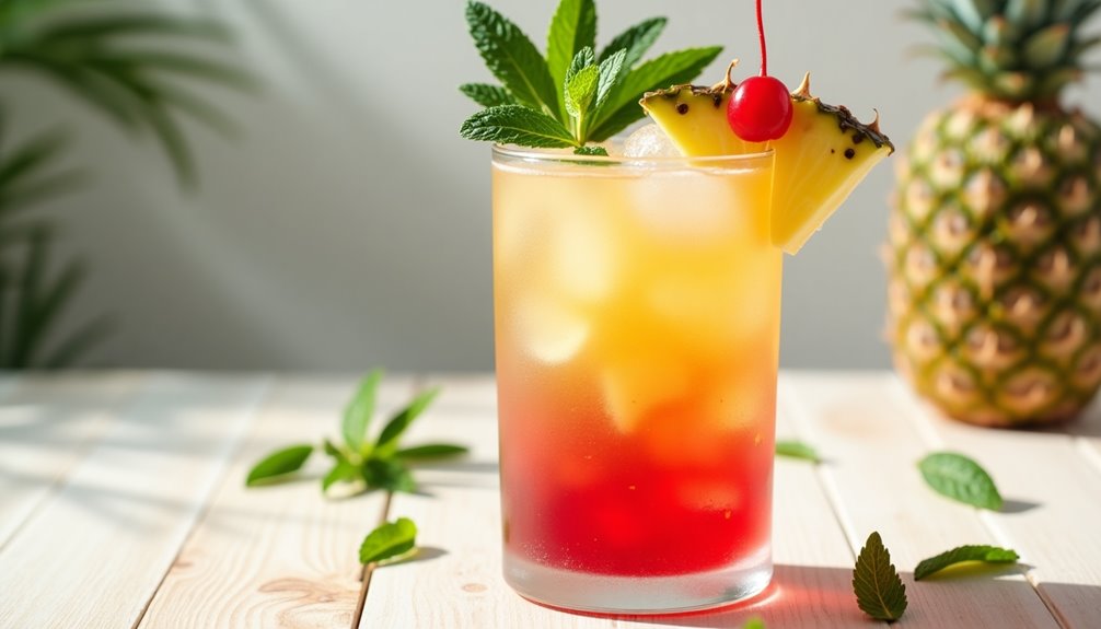 refreshing tropical fruit mint medley
