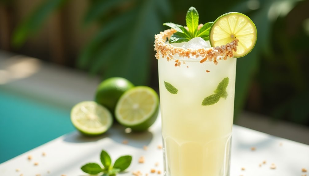 tropical citrusy coconut infused refresher